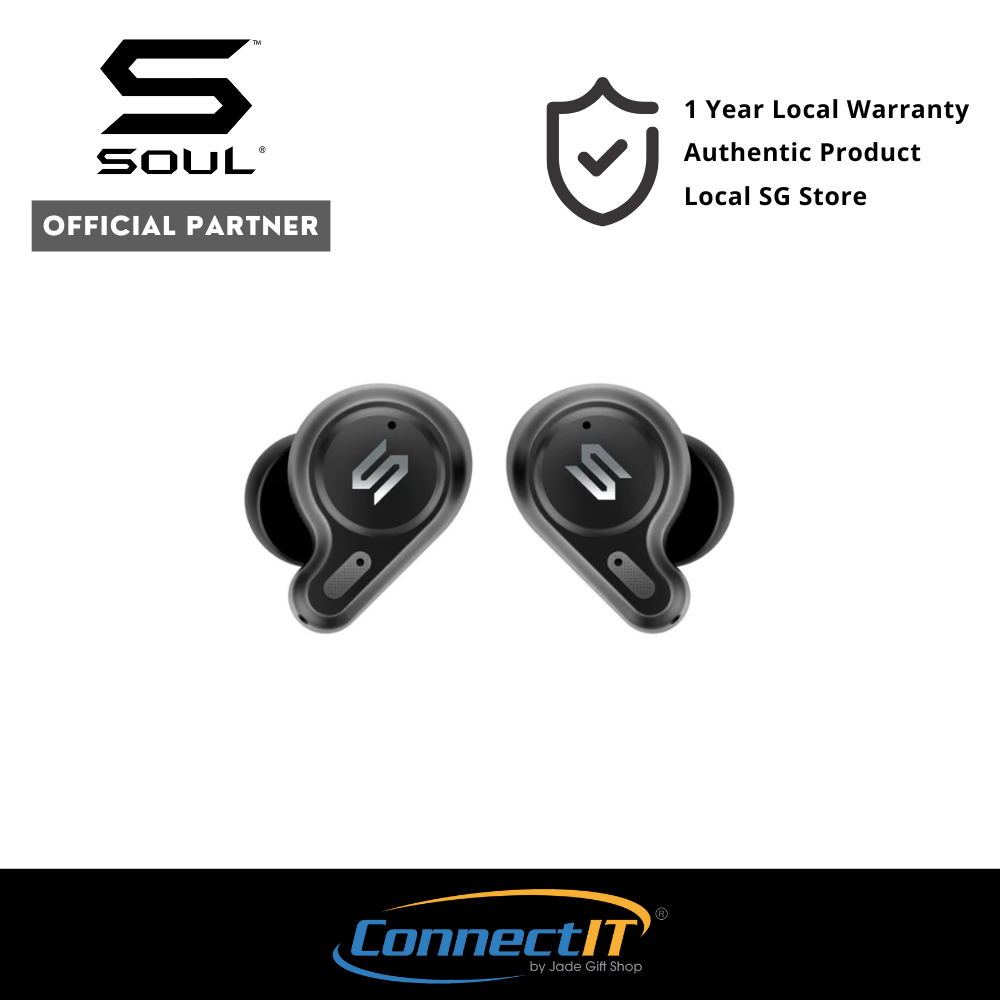 Soul S-TRON True Wireless Earbuds with LED Light Ring and 65ms Low Latency Connection (1 Year Local Warranty)