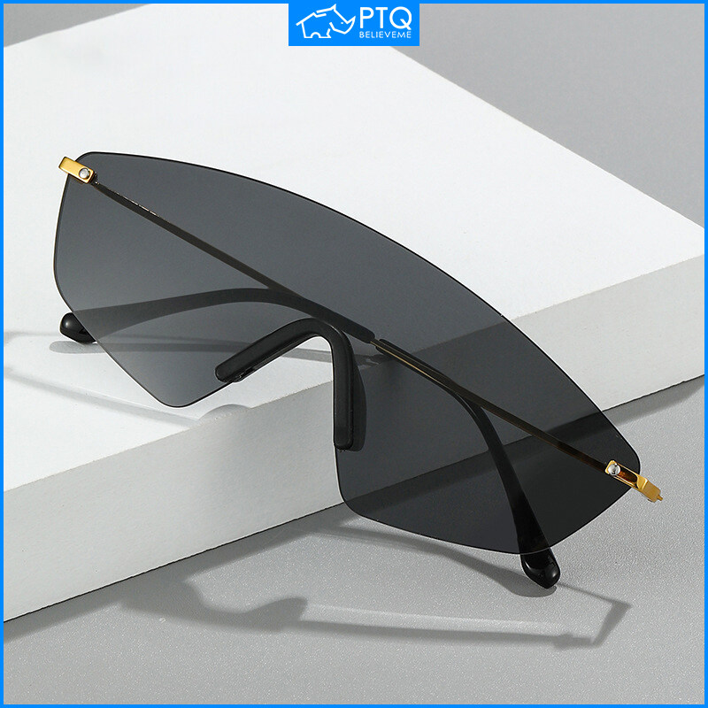 PTQ Sunglasses 2022 New One-piece PC Lens Shades for Men and Women Ins Style Original Design Personality Sun Glasses