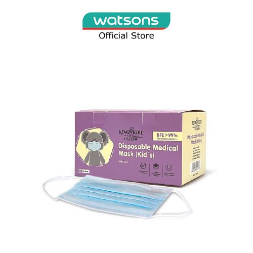KING KOIL Disposable Medical Face Mask Kids (Bfe>99%) 50S