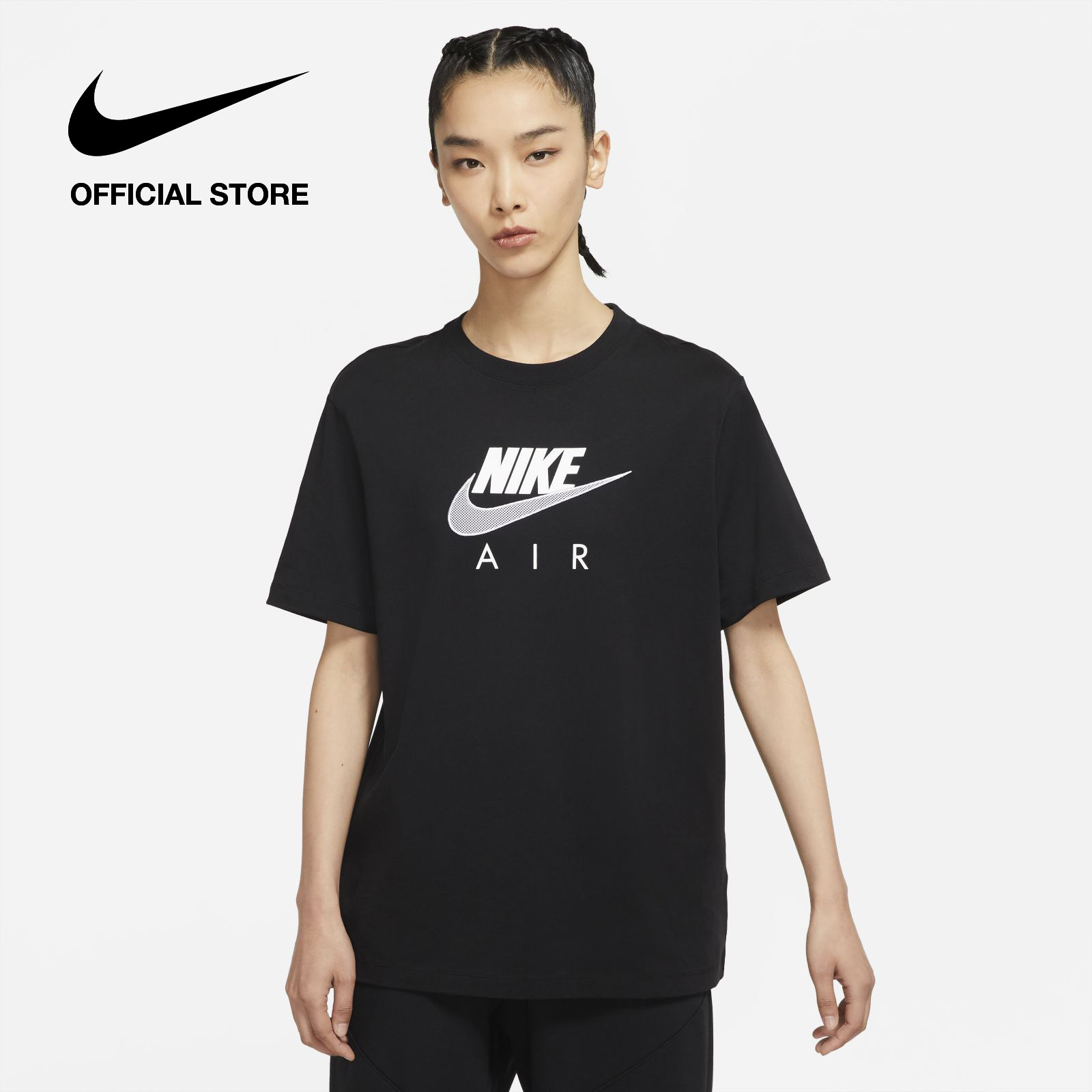 Nike Women's Air Boyfriend Short-Sleeve Top - Black