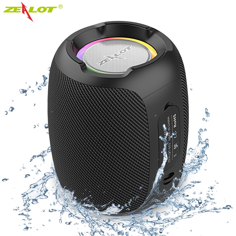 ZEALOT S53 Wireless Bluetooth Speaker 24 hours 20w super loud sound bluetooth speaker IPX6 waterproof for phone TF card FM