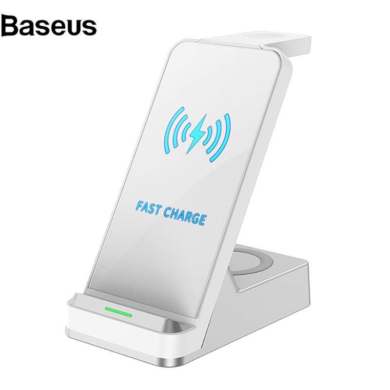 Baseus H15 3 in 1 Wireless Charger Station 15W Qi Fast Charging Stand Holder for iPhone/Apple Watch/AirPods