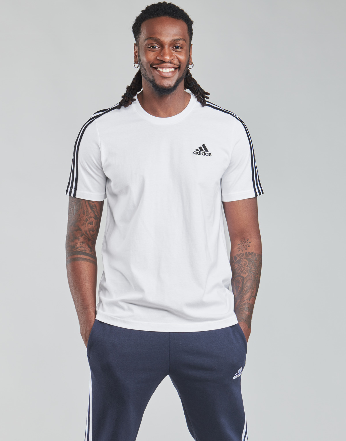 adidas Clothing adidas men Short-sleeved t-shirts - M 3S SJ T - White