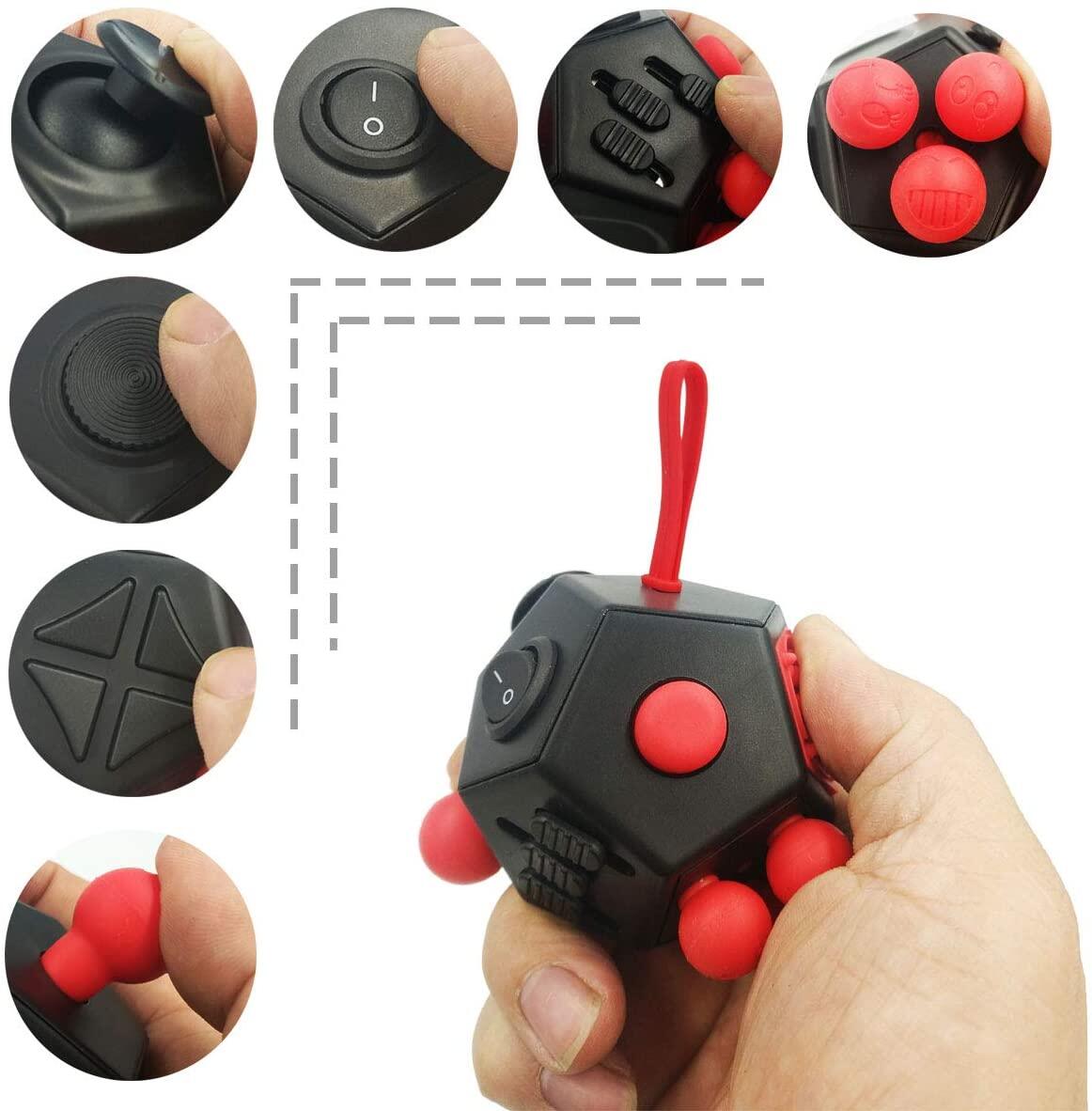 12 Sided Fidget Cube Fidget Dodecagon Fidget Toy for Children and Grown-up, Stress and Anxiety Relief Depression Anti for All Ages with ADHD ADD OCD Autism