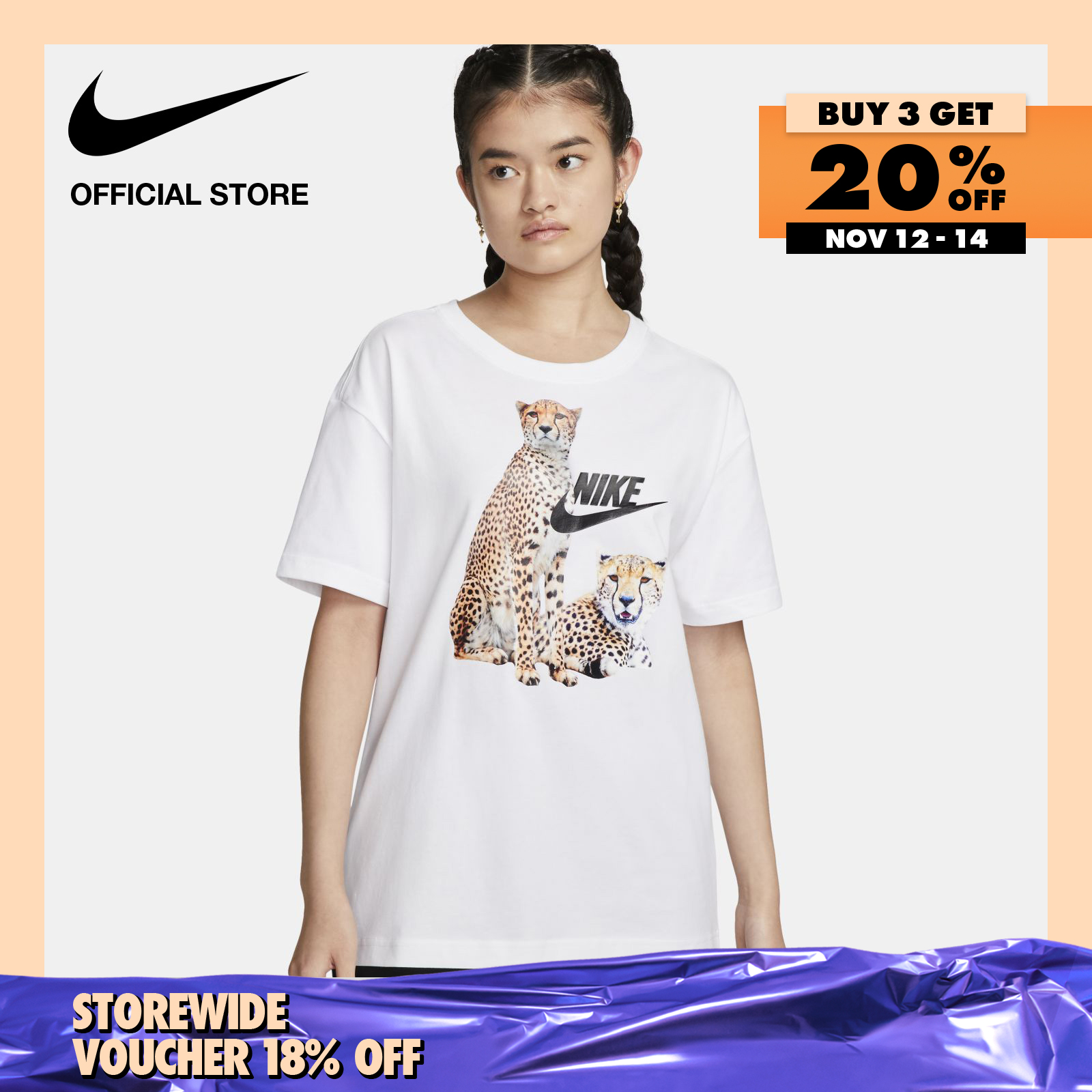 Nike Women's Sportswear Boy Fierce T-Shirt - White