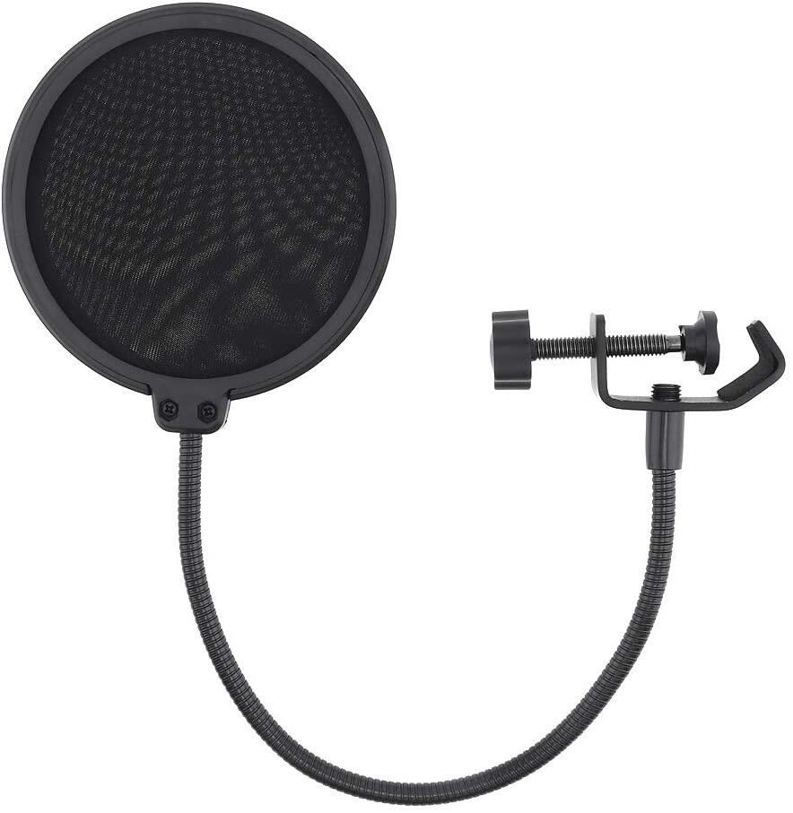 Double Layer Studio Microphone Pop Filter Flexible Wind Screen Mic Shield for Speaking Recording Accessories