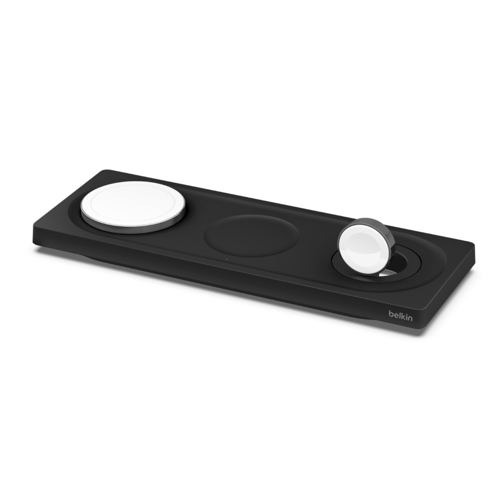 BELKIN BOOST CHARGE PRO 3-IN-1 WIRELESS CHARGING PAD WITH MAG-SAFE BLACK
