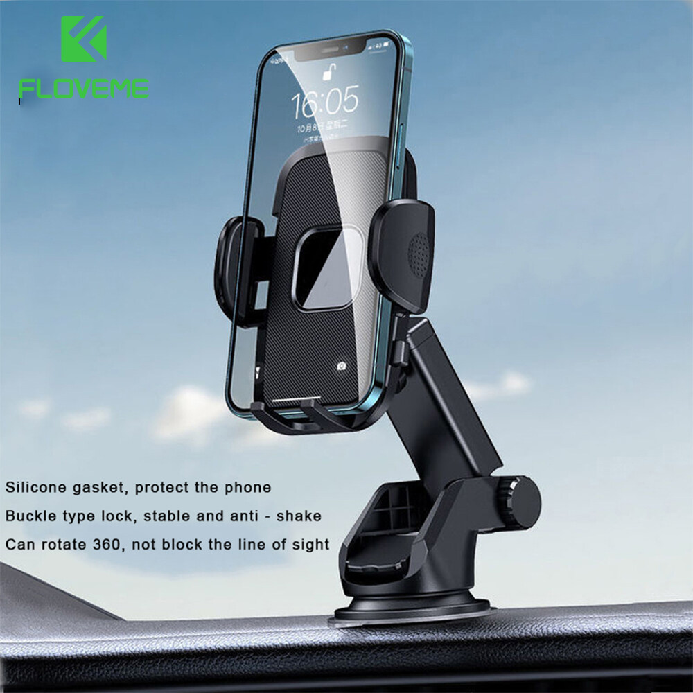 Floveme Universal Car Dashboard Phone Holder 360° Wide Viewer 9 Inch Flexible Long Arm Hands Free Car Windshield Phone Mount