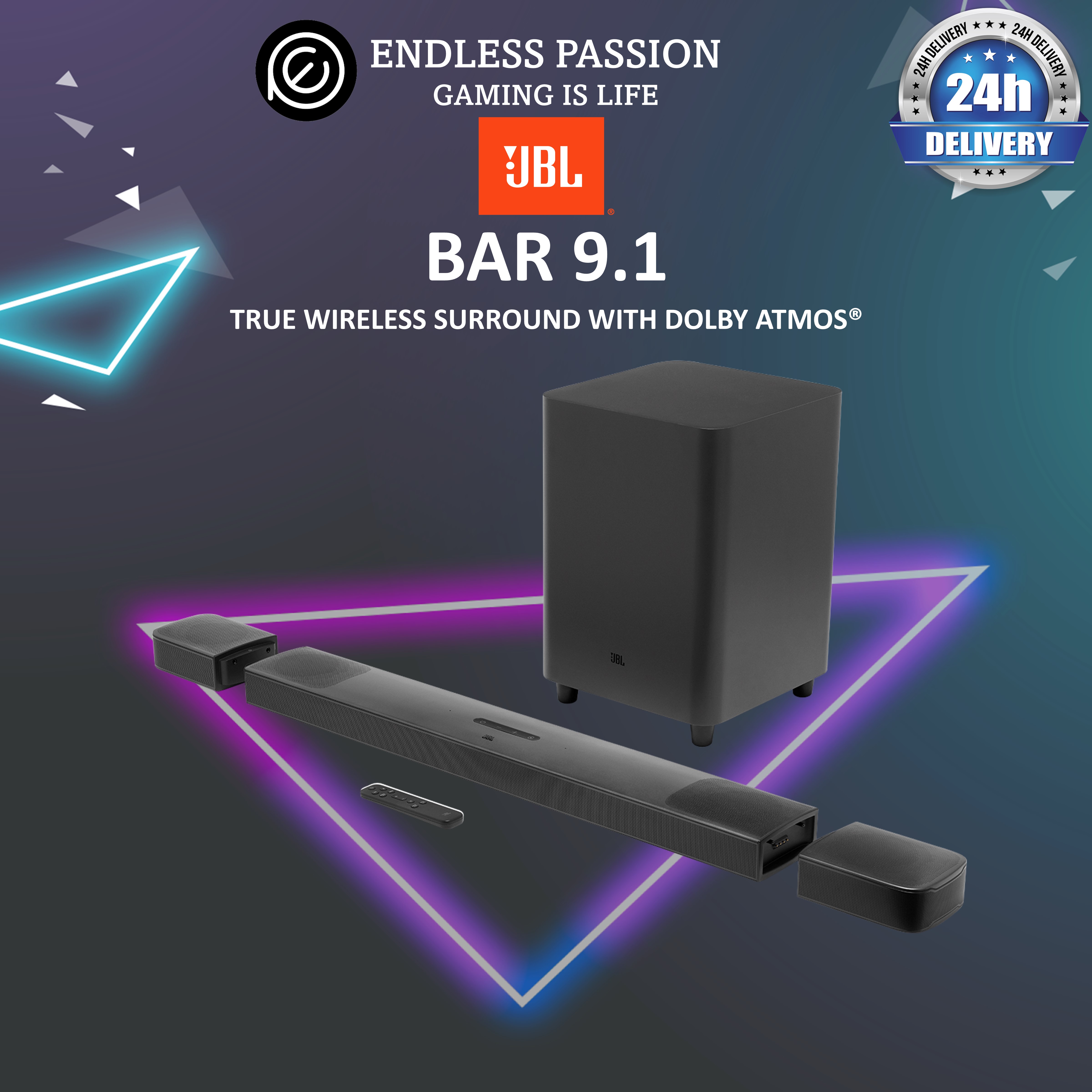 JBL Bar 9.1 - Channel Soundbar System with Surround Speakers and Dolby Atmos