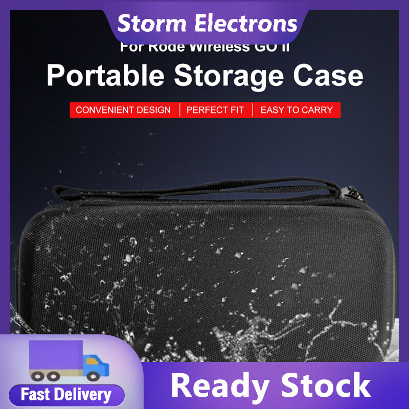 Microphone Case Storage Bag Portable Shockproof Travel Organizer Compatible For Rode Wireless Go Ii Wireless Microphone