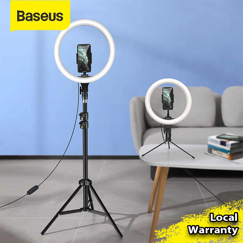Baseus Live Stream Holder-table Stand Phone Holder 10/12 Inch LED Selfie Ring Light Lifiting Tripod Floor Stand For Youtube Tiktok Video