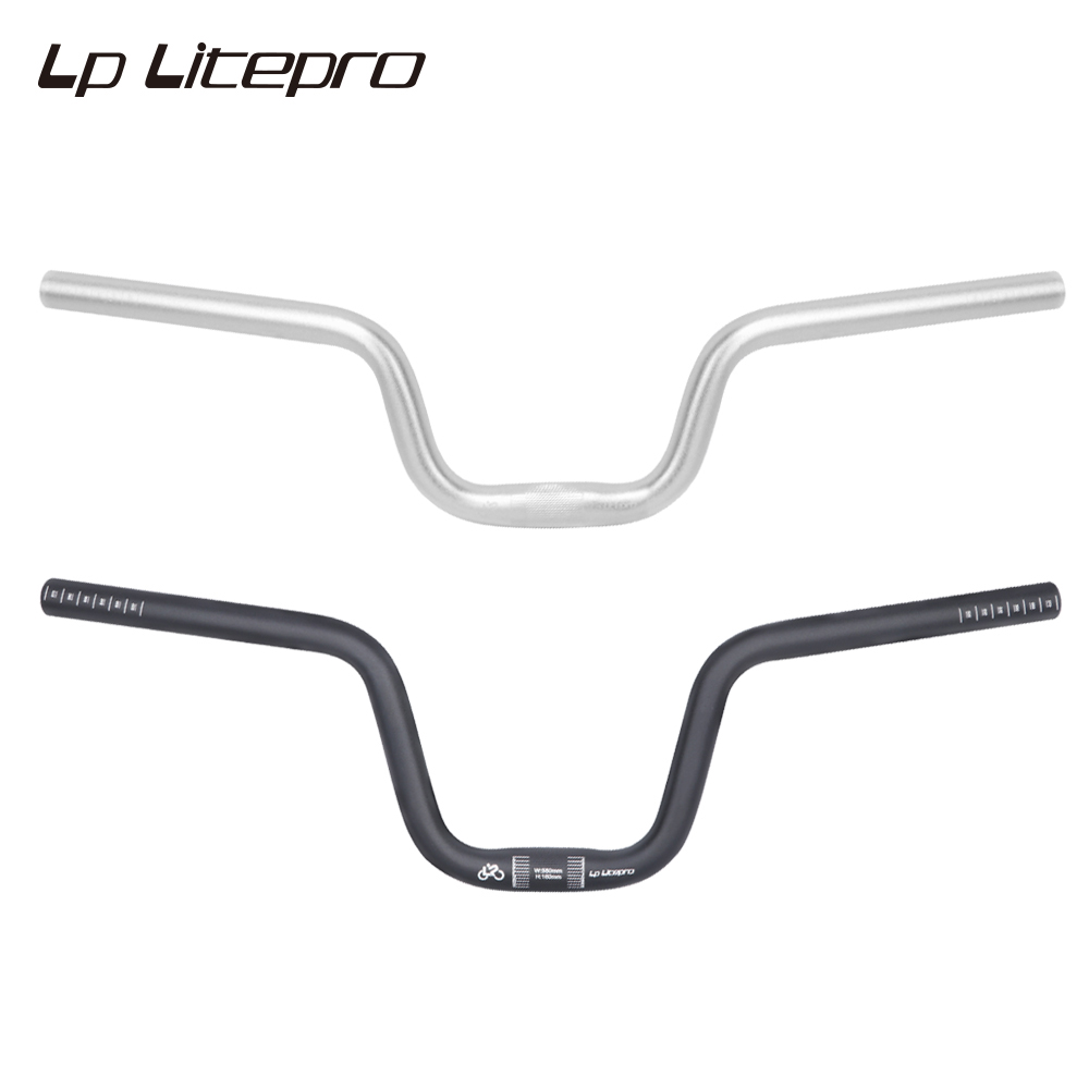 LP Litepro Folding Bicycle M Handlebar 25.4MM*580MM Ultra Light Aluminum Alloy Handle Bar 120/160 Height BMX Cycling Accessories