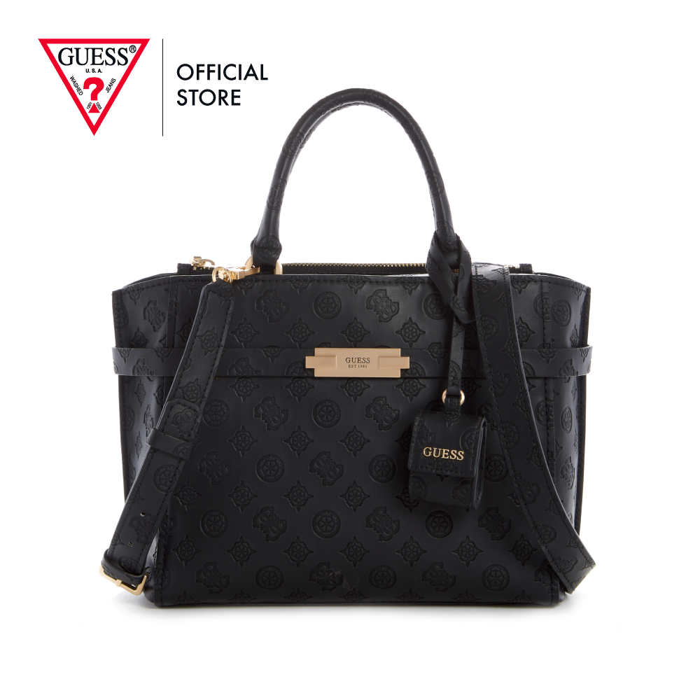 GUESS Women's Bea Black Society Satchel Bag