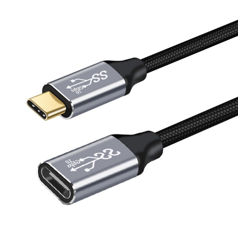 USB C Extension Cable PD100W Cable Male to Female Type C 3.1 Gen2 Extender Cord Charging & Sync Line