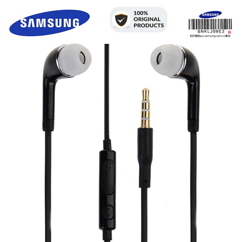 Original Samsung EHS64 Black Earphones 3.5mm In-ear with Microphone Wire Headset for Android Phone Samsung Galaxy S6 S8 S9 plus