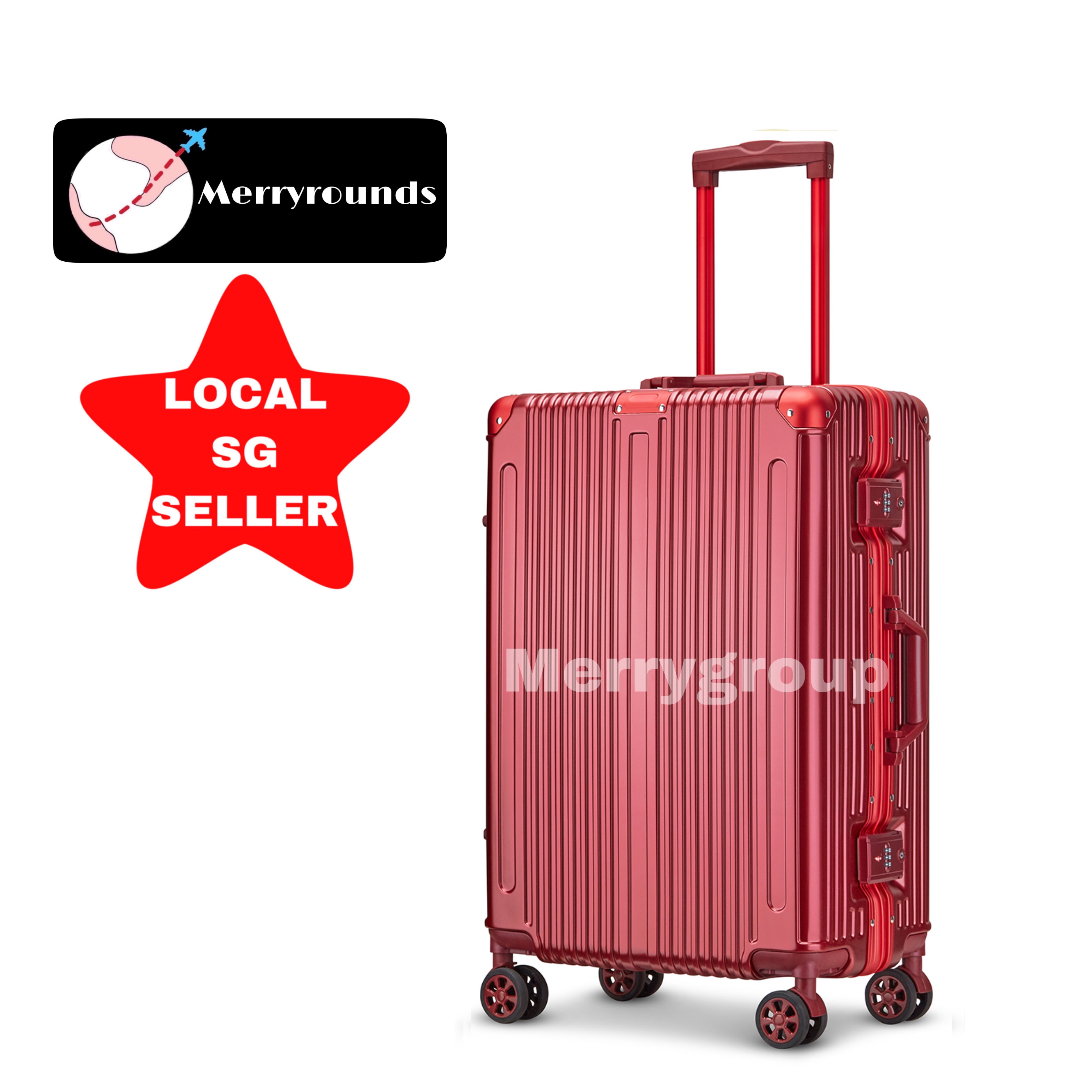 2021 New Aluminium Alloy Frame ABS Body Travel Lightweight Luggage Case With TSA Big Digit Lock Cabin Size Suitcase Trolley Bag 360 Rotating Wheels 20 22 24 26 28 Inch Hand Carry Boarding Sets Free Co
