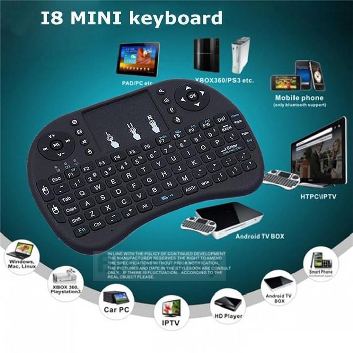 Wireless Mini Keyboard I8 2.4GHz Wireless Touchpad Handheld Portable for Android PC TV BOX USD Computer Mini