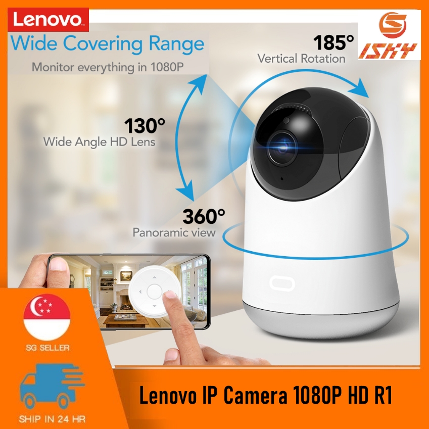 Original Lenovo Smart Camera R1 360 Degree PTZ Version CCTV Night Vision IP Camera 1080P HD Motion Tracking