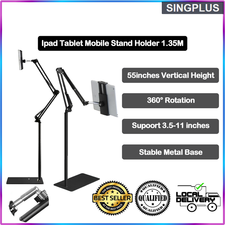 【SG LOCAL SELLER】Hot sales IPad Tablet Stand Phone Holder 1.35M length Lazy Floor Stand for 3.5-11 Inches Tablet handphone