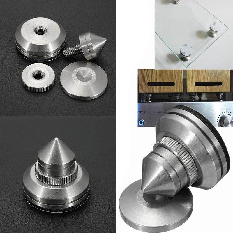 1 Stainless Steel Speaker Spike+Pad Amplifier Isolation Cone Stand Feet