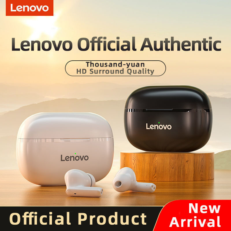 Lenovo New HT05 Bluetooth Earphone TWS BT5.0 Wireless Earbuds HiFi Noise Reduction Sport Headset with Microphone for Sports Use