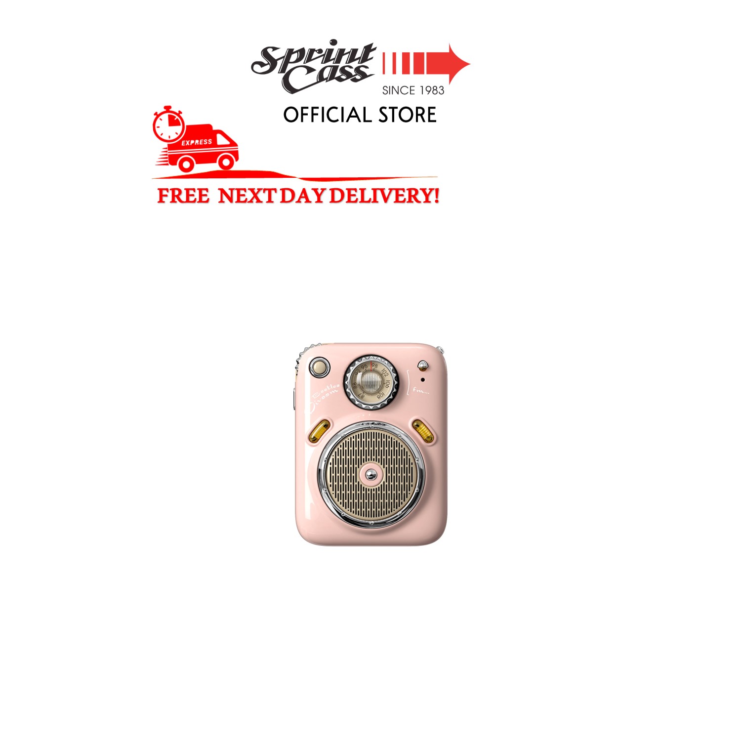 (NEXT DAY DELIVERY) Divoom Beetle FM Radio Bluetooth 5.0 Speakers with Micro SD Card slot