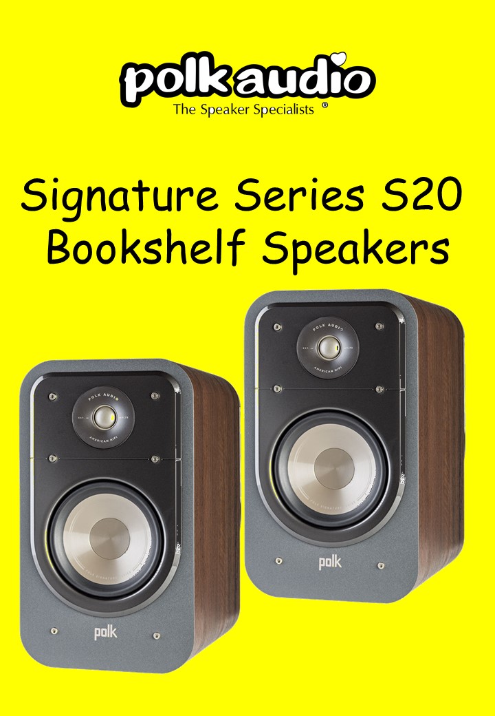 POLK AUDIO Signature Series S20 Bookshelf Speakers