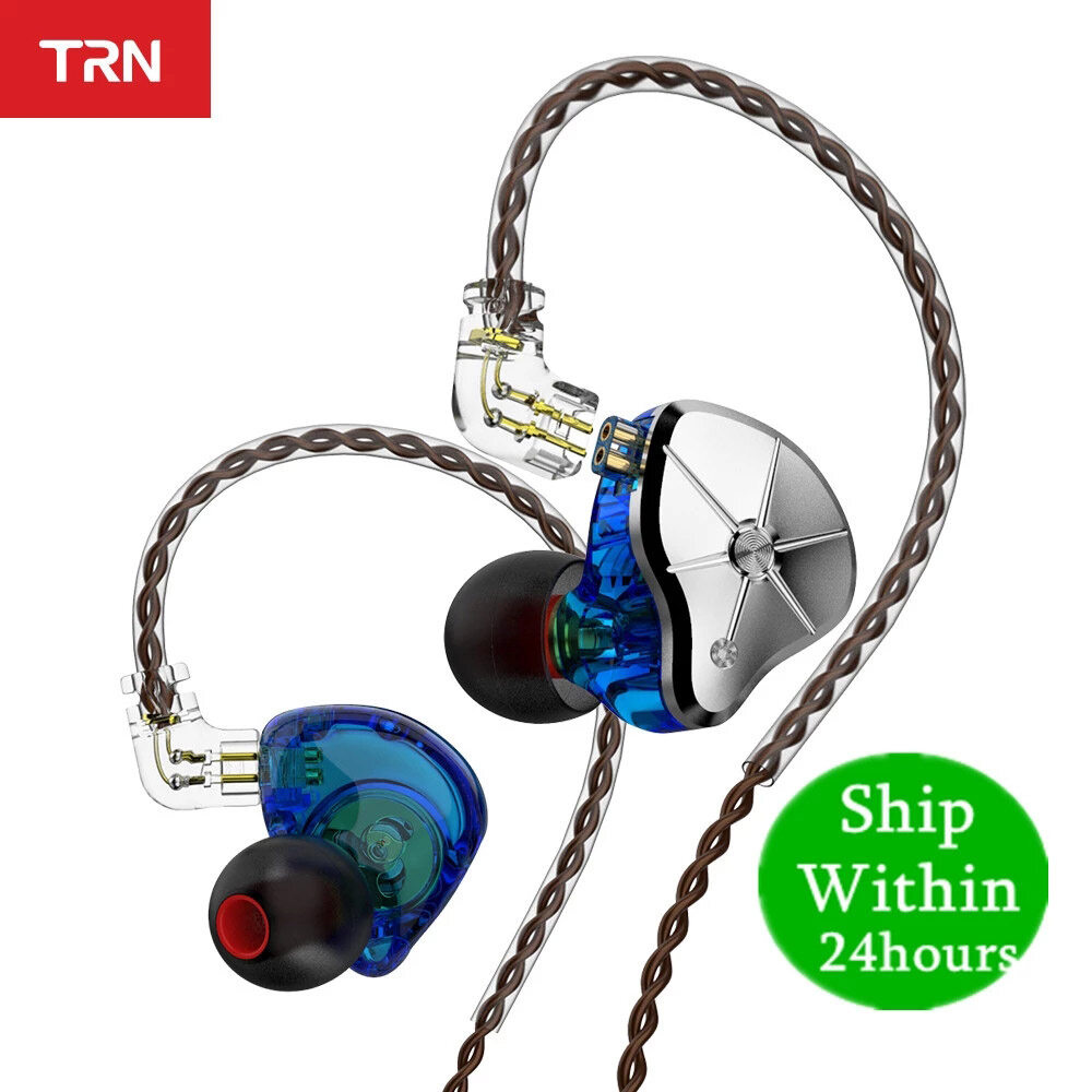 TRN STM 1BA+1DD Hybrid Driver In Ear Earphone HIFI Monitor Running Earphone Earplug Headset Replaceable cable TRN BA5 VX V90 ST1