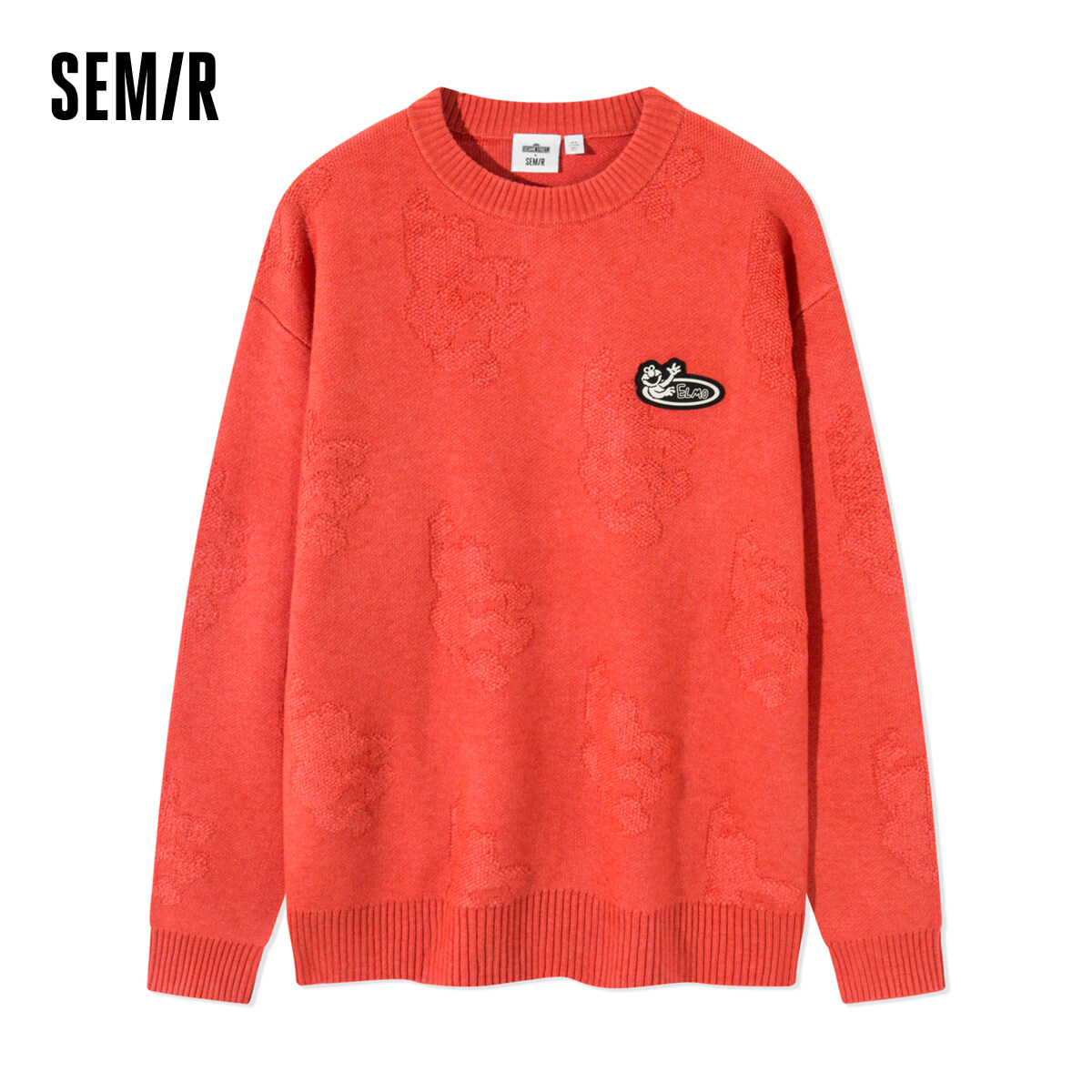 Semir Sweater Men 2022 Winter New Style Knitted Sweater Fashion Korean Version Drop Shoulder Simple Cartoon Top