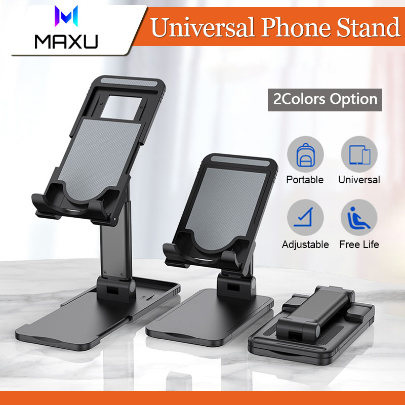 Upgraded Phone Stand Universal Foldable Mobile Phone Holder Non Slip Adjustable Desktop iPad Tablet Holder Bracket