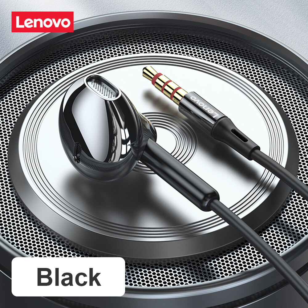 Lenovo XF06 3.5mm Wired Headphones In-Ear Headset Stereo Music Earphone Smart Phone Earbuds In-line Control with Microphone