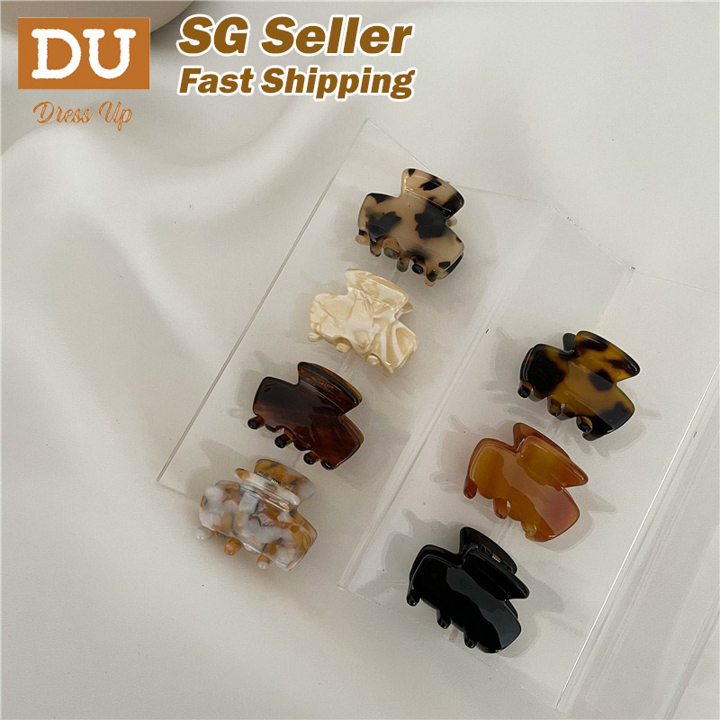 [SG?Premium] Tight & Elegant 3.5cm Small Hair Claw Hair Clip, Beautiful Cellulose Acetate Hair Grip hair accessories for women, Dress Up Singapore