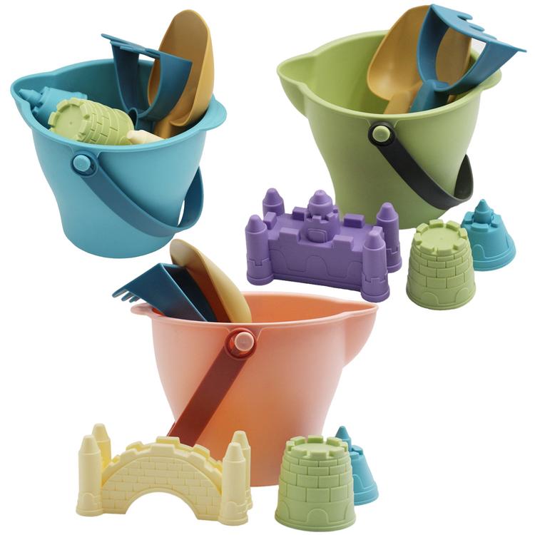 Beach Bucket Toy Beach Toys with Castle Molds Sand Molds for Toddlers Beach Shovels Rakes Tool Kit Includes Beach Pails Sand Buckets and Sand Shovels Set Outdoor Beach Sand Toys for Boys Girls typical