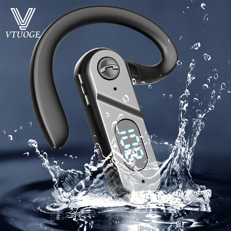 VTUOGE Wireless Bluetooth 5.2 Earphone Super Long Standby Single Business Hifi Stereo Wireless Headphone Sports headset In-Ear Mini Earbuds with microphone