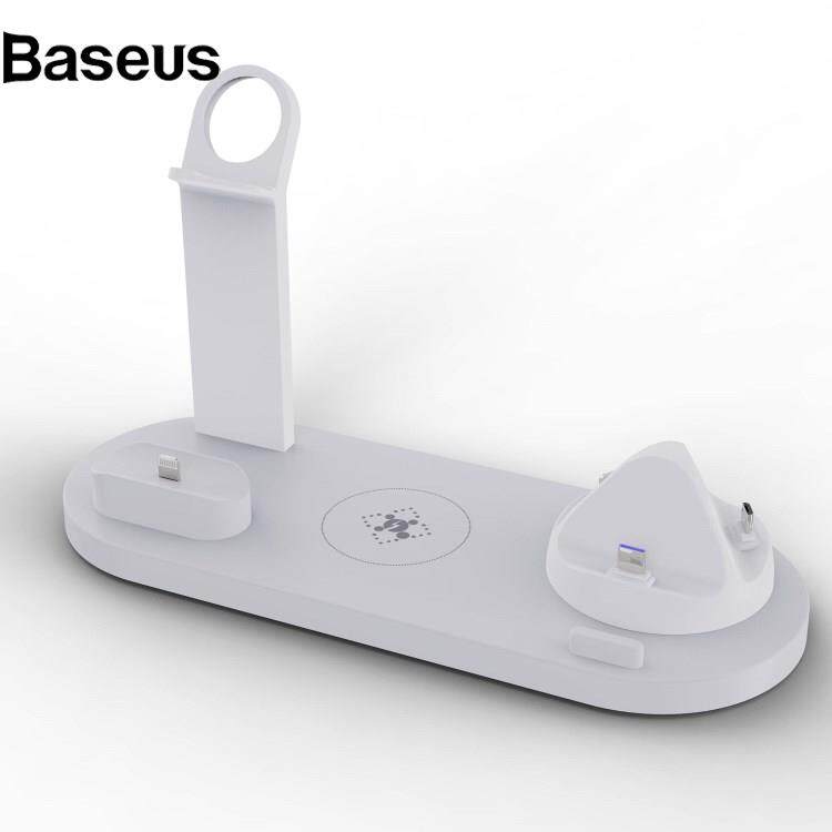 Baseus B-07A for iPhone / Airpods Pro / iWatch 15W Wireless Charger Stand Rotatable Fast Charging Station