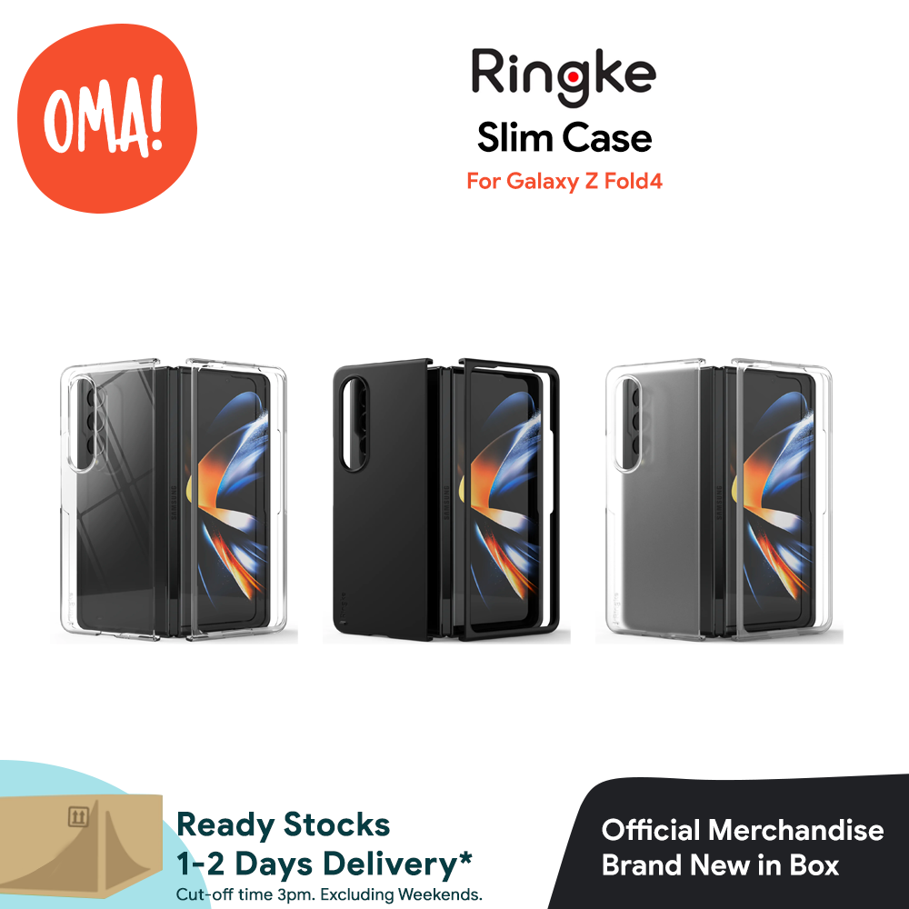 Ringke Galaxy Z Fold 4 Case - Slim Clear / Matte / Black