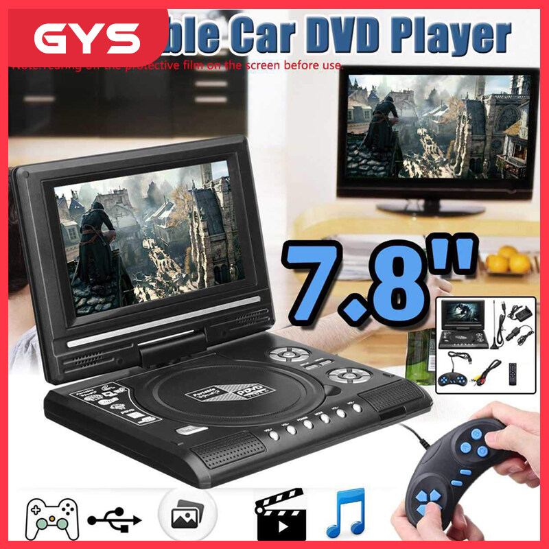 Portable DVD Player 270 Degree Rotation Screen HD Video Player Travel Mini DVD Playing Device