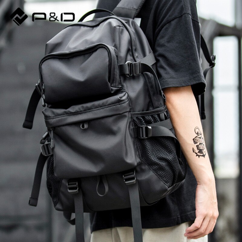 P&D Men Fashion Backpack Laptop 17 Inch  Backpack Men Waterproof Travel Outdoor Backpack School Teenage Bag Business
