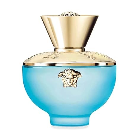 Versace Dylan Turquoise 4pc Gift Set For Woman - 3.4oz Dylan Perfume Edt Sp + 3.4oz Body Gel + 3.4oz Shower Gel + Pouch